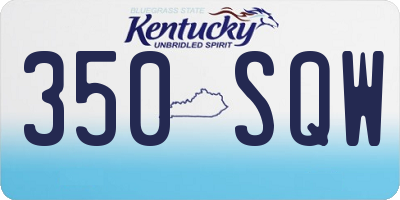 KY license plate 350SQW