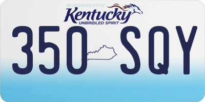 KY license plate 350SQY