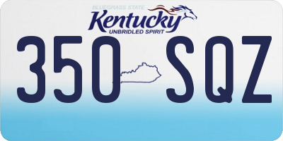 KY license plate 350SQZ