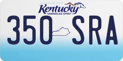 KY license plate 350SRA