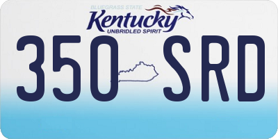 KY license plate 350SRD