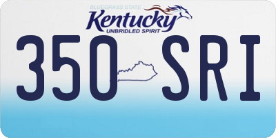 KY license plate 350SRI