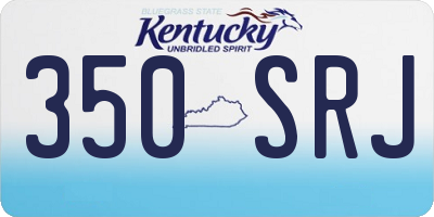 KY license plate 350SRJ