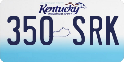 KY license plate 350SRK