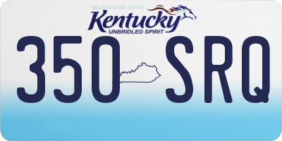KY license plate 350SRQ