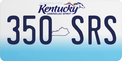 KY license plate 350SRS