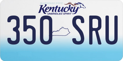 KY license plate 350SRU