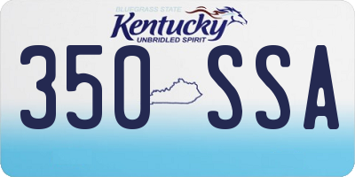KY license plate 350SSA