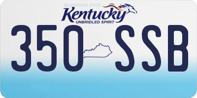 KY license plate 350SSB