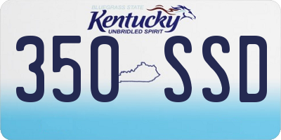 KY license plate 350SSD