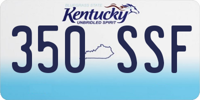 KY license plate 350SSF