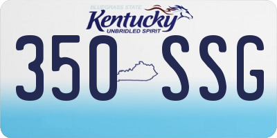 KY license plate 350SSG