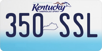 KY license plate 350SSL