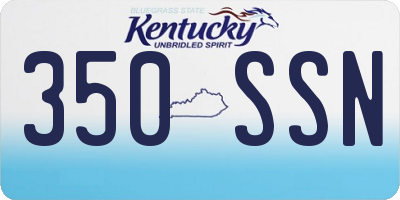 KY license plate 350SSN