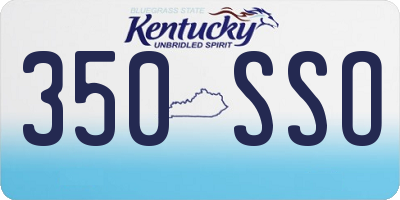 KY license plate 350SSO