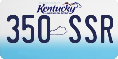 KY license plate 350SSR