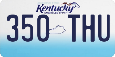 KY license plate 350THU