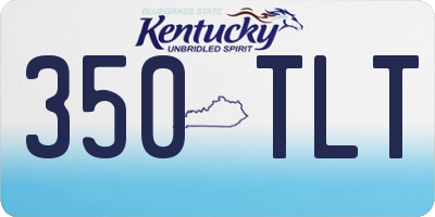 KY license plate 350TLT