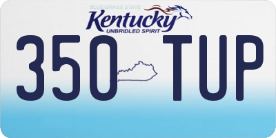 KY license plate 350TUP
