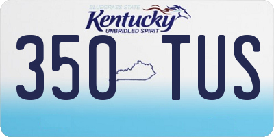 KY license plate 350TUS