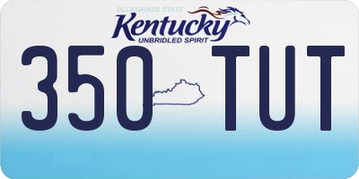 KY license plate 350TUT