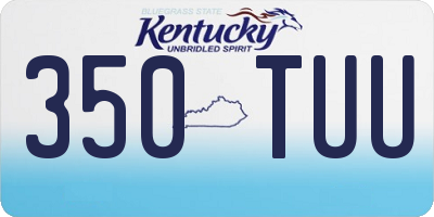 KY license plate 350TUU