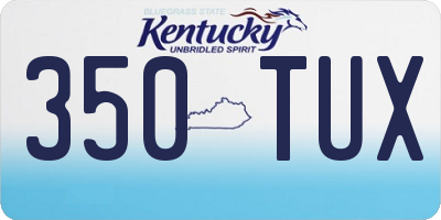 KY license plate 350TUX