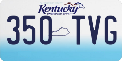 KY license plate 350TVG