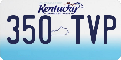 KY license plate 350TVP