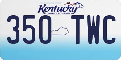 KY license plate 350TWC