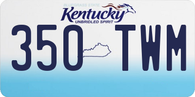 KY license plate 350TWM