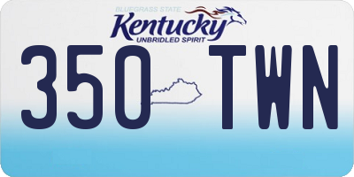 KY license plate 350TWN