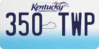KY license plate 350TWP