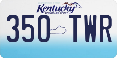 KY license plate 350TWR