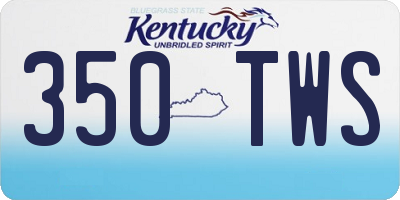 KY license plate 350TWS