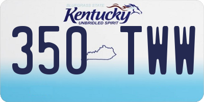 KY license plate 350TWW