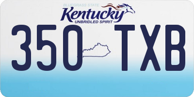 KY license plate 350TXB
