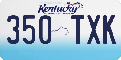 KY license plate 350TXK
