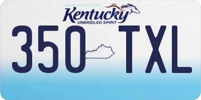 KY license plate 350TXL