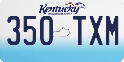 KY license plate 350TXM