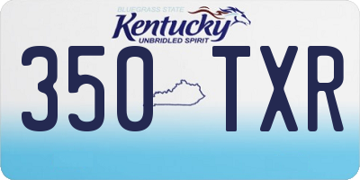 KY license plate 350TXR