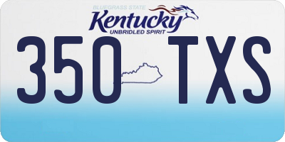 KY license plate 350TXS