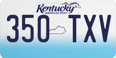KY license plate 350TXV
