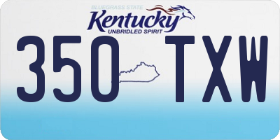KY license plate 350TXW