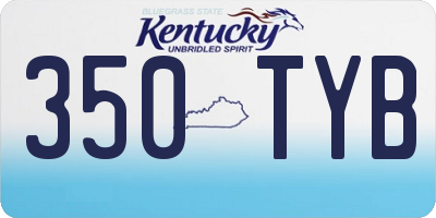 KY license plate 350TYB
