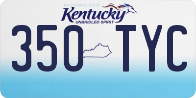 KY license plate 350TYC