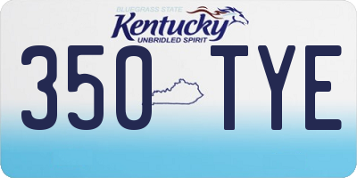 KY license plate 350TYE