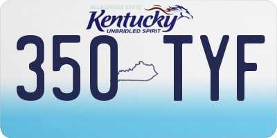 KY license plate 350TYF