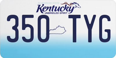 KY license plate 350TYG