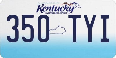 KY license plate 350TYI